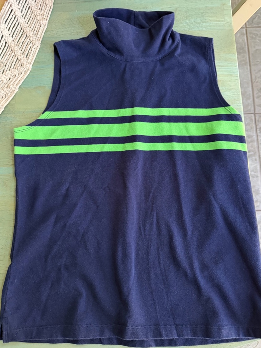 Ralph Lauren Navy Turtleneck Knit Top
